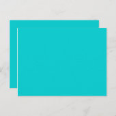 kleur donkerturquoise briefkaart (Voorkant / Achterkant)