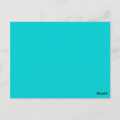 kleur donkerturquoise briefkaart (Achterkant)