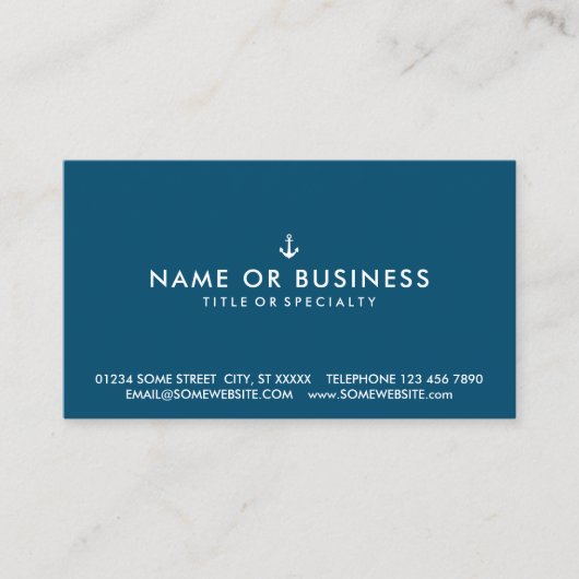Kleur  Eenvoudige Verzendanker voor zakelijke doel Visitekaartje (Voorkant)