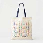 kleur Eiffel Towers patroon Tote Bag (Voorkant)