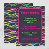 Kleur elektrische uitnodigingen (Voorkant / Achterkant)