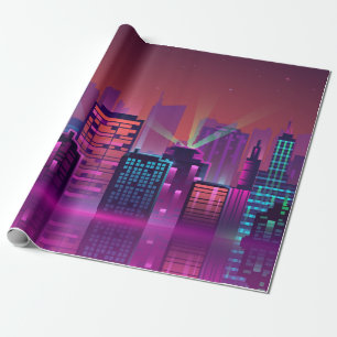 Kleur en helder nachtelijk landschap. illustratie  cadeaupapier