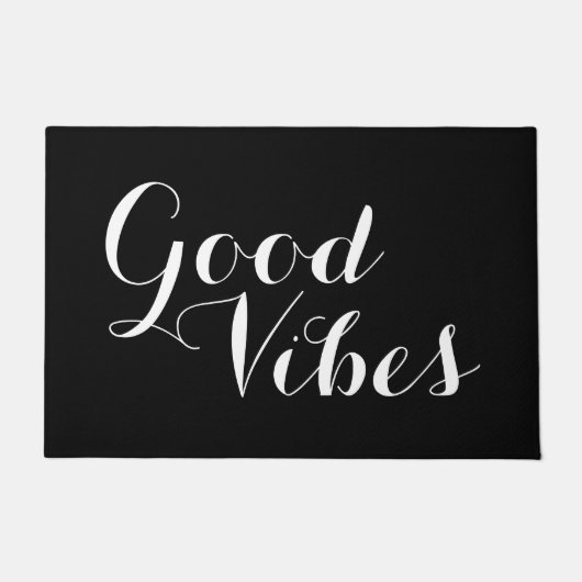  kleur en tekst Goede Vibes Happy Deurmat (Voorkant)