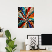 Kleur Explosie Abstract Poster (Thuiskantoor)
