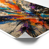Kleur Explosie Abstract Poster (Hoek)