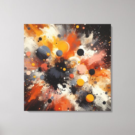 Kleur Explosie Abstracte Canvas Print (Voorkant)