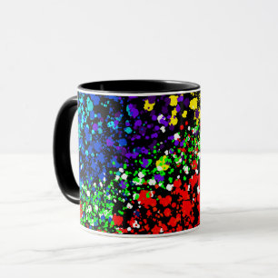 Kleur explosie verf stippen kleurrijk modern cool mok