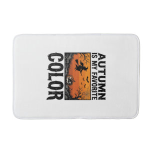 Kleur Favoriete Herfst Halloween Pompoen Vector De Badmat