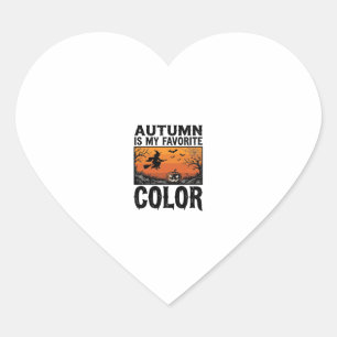 Kleur Favoriete Herfst Halloween Pompoen Vector De Hart Sticker