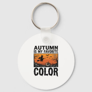 Kleur Favoriete Herfst Halloween Pompoen Vector De Sleutelhanger