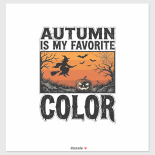 Kleur Favoriete Herfst Halloween Pompoen Vector De Sticker