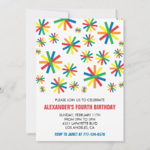 Kleur feestelijke uitnodigingen Confetti Modern 4d