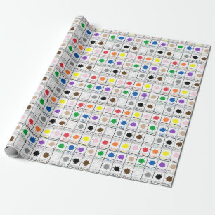Kleur Flash-kaarten - Schoolserie Verpakkingspapie Cadeaupapier