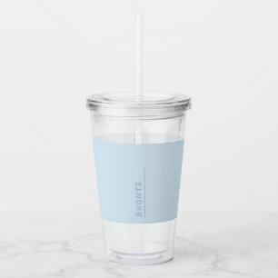 Kleur Flow monogram Ice Blue Acryl Tumbler Drinkbeker
