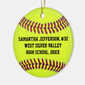 Kleur-fotoSoftball-poorten Keramisch Ornament (Links)