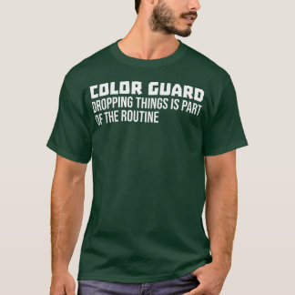 Kleur Garde Marching Band Stok Sabel Grappige Kleu T-shirt
