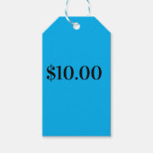 Kleur gecodeerd Blauw Prijs Label Cadeaulabel (Voorkant)