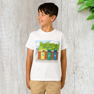Kleur Gecodeerde Afvalscheiding Prullenbakken T-shirt