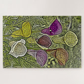 Kleur gegraveerd Calla Lillies Legpuzzel (Horizontaal)