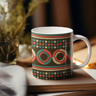kleur geometrisch vormpatroon koffiemok