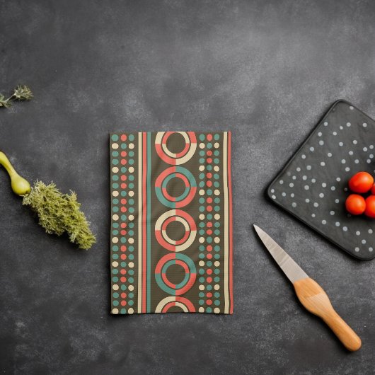 kleur geometrisch vormpatroon theedoek