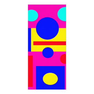 Kleur geometrische vormen reclamekaart