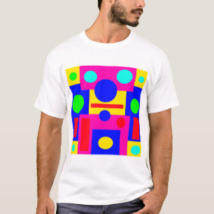 Kleur geometrische vormen t-shirt