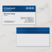 Kleur gestructureerde koptekst - geborsteld blauw visitekaartje (Voorkant / Achterkant)
