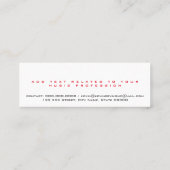 Kleur gitaarnek op witte muziekleraar mini visitekaartje (Achterkant)