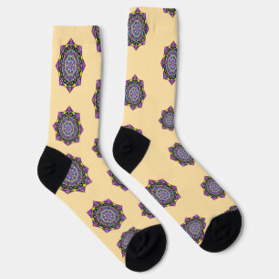 Kleur Glas in lood Mandala Crew Sokken