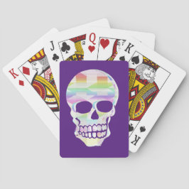 Kleur Glitch Skull Pokerkaarten