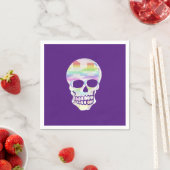 Kleur Glitch Skull Servet (Insitu)