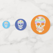 Kleur Glitch Skull Table Confetti (Voorkanten)