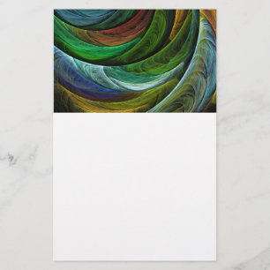 Kleur Glorie Modern Abstract Kunstpatroon Elegant Briefpapier