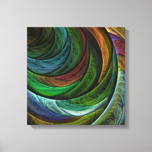 Kleur Glorie Modern Abstract Kunstpatroon Elegant Canvas Afdruk