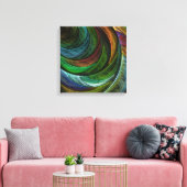 Kleur Glorie Modern Abstract Kunstpatroon Elegant Canvas Afdruk (Insitu (Woonkamer))