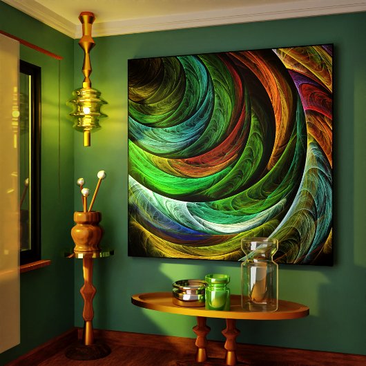 Kleur Glorie Modern Abstract Kunstpatroon Elegant Canvas Afdruk