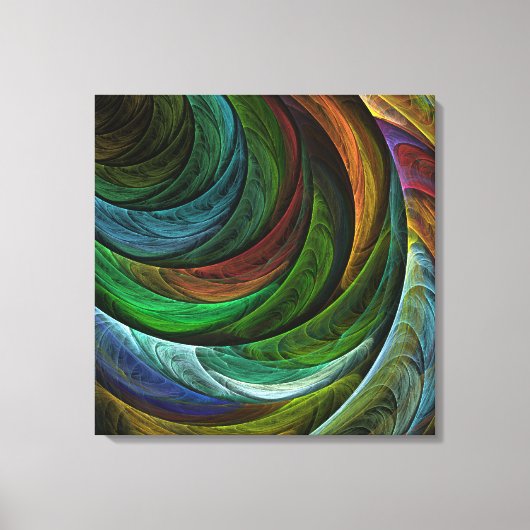 Kleur Glorie Modern Abstract Kunstpatroon Elegant Canvas Afdruk (Voorkant)