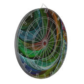 Kleur Glorie Modern Abstract Kunstpatroon Elegant Dartbord (Voorkant Links)