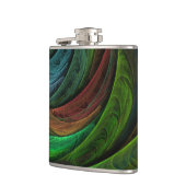 Kleur Glorie Modern Abstract Kunstpatroon Elegant Heupfles (Links)