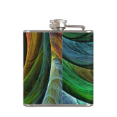 Kleur Glorie Modern Abstract Kunstpatroon Elegant Heupfles (Achterkant)