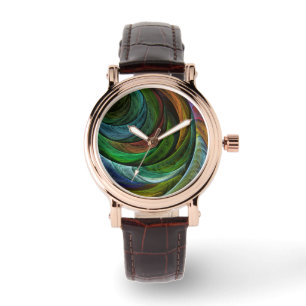 Kleur Glorie Modern Abstract Kunstpatroon Elegant Horloge