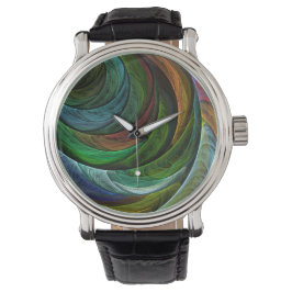 Kleur Glorie Modern Abstract Kunstpatroon Elegant Horloge