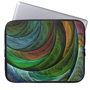 Kleur Glorie Modern Abstract Kunstpatroon Elegant Laptop Sleeve