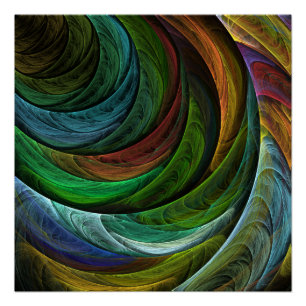 Kleur Glorie Modern Abstract Kunstpatroon Elegant Perfect Poster