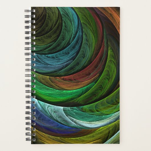 Kleur Glorie Modern Abstract Kunstpatroon Elegant Planner (Voorkant)