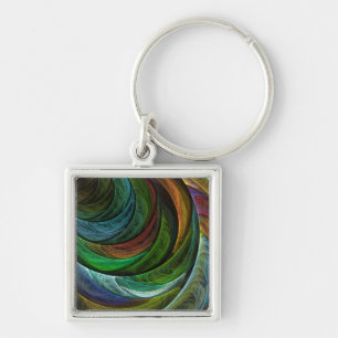 Kleur Glorie Modern Abstract Kunstpatroon Elegant Sleutelhanger