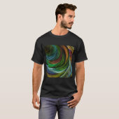Kleur Glorie Modern Abstract Kunstpatroon Elegant T-shirt (Voorkant volledig)