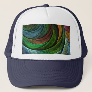 Kleur Glorie Modern Abstract Kunstpatroon Elegant Trucker Pet