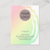 Kleur Gradiënt Ombre Regenboog Oorbellen Display R Visitekaartje (Achterkant)